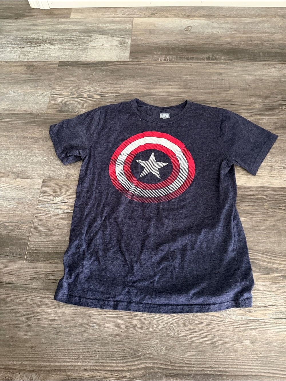 Marvel Kids Captain America Shield Tee - Navy and Red